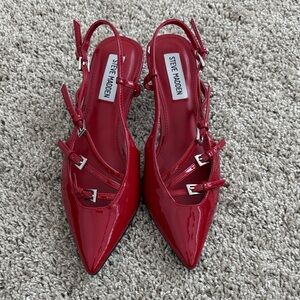 Steve Madden Glossy Red Heels